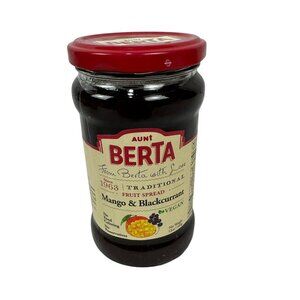 Aunt Berta Mango & Blackcurrant Fruit Spread Traditional Vegan 12oz Jar